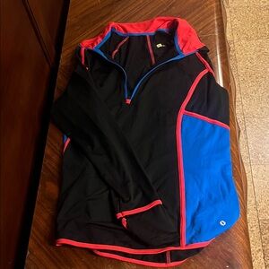Xersion Black Jacket with Blue and Red Details